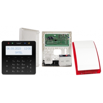 ZESTAW ALARMOWY SATEL INTEGRA 128 PLUS + INT-KSG2R-B + OPU-3P + AWT800 + 17Ah + SYRENA SP-4001R